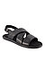 Sandalen, Leder, schwarz - schwarz
