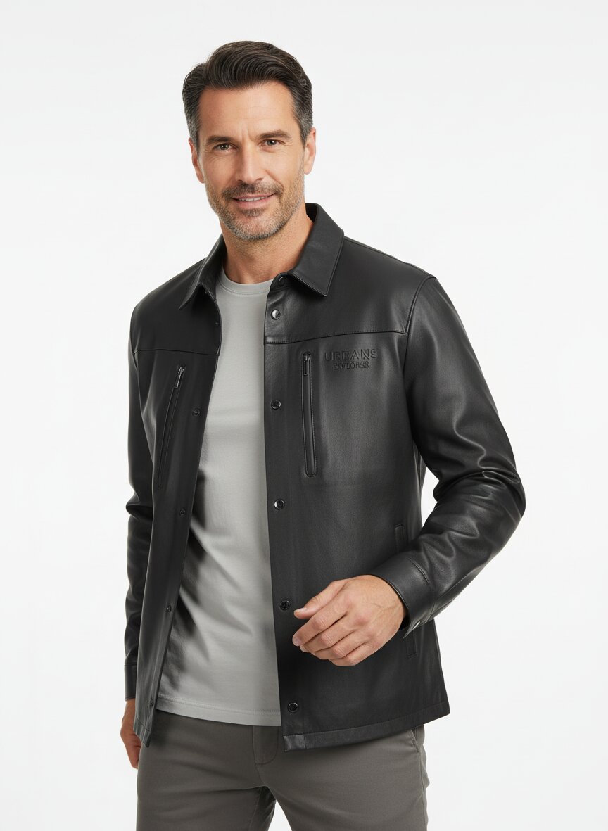 BOSS Green Lederjacke Spirit 50560422/001 Image 1