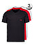 T-Shirts, Baumwolle, weiß-rot-schwarz - weiß-rot-schwarz