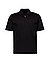 Zip-Polo, Jersey, schwarz - schwarz