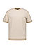 T-Shirt, Baumwoll-Strick, beige-weiß meliert - beige