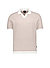 Poloshirt, Baumwoll-Strick, cognac-créme gestreift - cognac