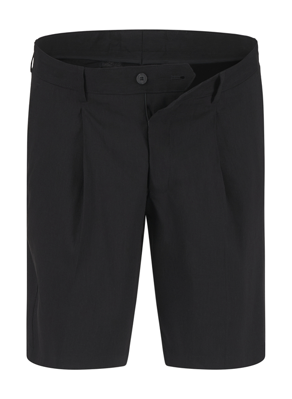Shorts Kelby, Loose Fit, Leinen-Stretch, schwarz