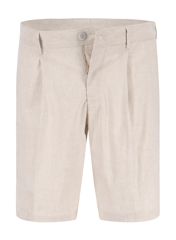 Shorts Kelby, Loose Fit, Leinen-Stretch, hellbeige