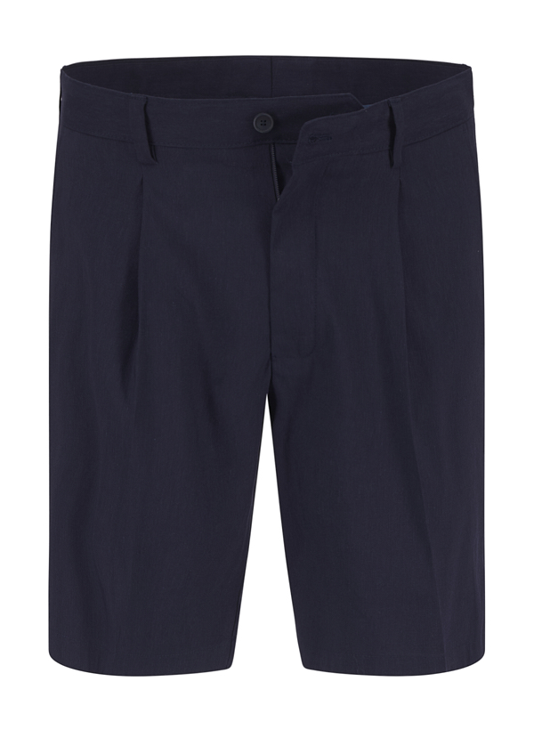 Shorts Kelby, Loose Fit, Leinen-Stretch, dunkelblau