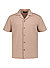 Kurzarmhemd Filip, Jersey, Revers, beige - beige