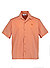Kurzarmhemd, Relaxed, Seersucker, Revers, orange - orange