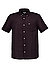 Kurzarmhemd, Regular, Reines Leinen, Button-Down, Brusttasche, dunkelbraun - dunkelbraun