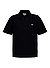 Polo-Shirt, Classic Fit, Bouclé-Strick, schwarz - schwarz
