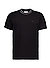 T-Shirt, Regular Fit, Baumwoll-Pique, schwarz - schwarz
