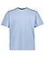 T-Shirt Classic Fit, Baumwoll Jersey, blau melange - hellblau