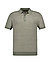 Polo-Shirt Floro, Leinen-Strick, oliv-beige strukturiert - dunkelgrün