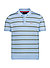 Polo-Shirt, Strick, blau-grün gestreift - blau-grün