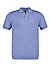 Polo-Shirt, Viscose-Jersey, blau-melange - blau