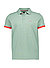 Polo-Shirt, Baumwoll-Pique, grün gemustert - grün