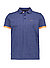 Polo-Shirt, Baumwoll-Pique, navy gemustert - navy