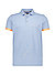 Polo-Shirt, Baumwoll-Pique, blau gemustert - blau
