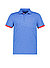 Polo-Shirt, Baumwoll-Jersey, blau meliert - blau