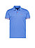 Polo-Shirt, Baumwoll-Jersey, blau meliert - blau