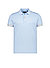Polo-Shirt, Baumwoll-Jersey, himmelblau meliert - himmelblau