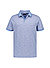 Polo-Shirt, Modal-Jersey, blau-weiß meliert - blau