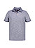 Polo-Shirt, Modal-Jersey, blau-beige meliert - navy
