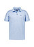 Polo-Shirt, Modal-Jersey, blau-beige meliert - himmelblau