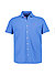 Kurzarmhemd, Baumwoll-Piqué, blau - blau