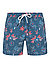 Badeshorts, Baumwoll-Stretch, blau floral - navy