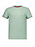T-Shirt Baumwoll-Jersey, grün-weiß gestreift - grün