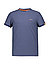 T-Shirt Baumwoll-Jersey, navy-weiß gestreift - navy