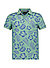 Polo-Shirt, Baumwoll-Pique, grün floral - grün