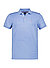 Polo-Shirt, Baumwoll-Jersey, Jacquard, blau - blau