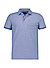 Polo-Shirt, Baumwoll-Jersey, Brusttasche, marine feingestreift - blau