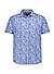 Kurzarmhemd, Baumwoll-Pique, Kent, blau floral - blau