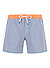 Badeshorts, Baumwoll-Stretch, blau-neon gemustert - marine