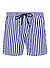 Badeshorts, Nylon, blau gestreift - blau