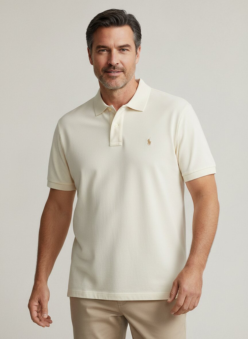 Polo-Shirt, Big&Tall, Baumwoll-Piqué, vanillie