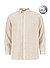 Hemd, Big&Tall, Reines Leinen, hellbeige gestreift - hellbeige