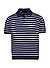 Polo-Shirt, Strick, navy gestreift - navy-ecru
