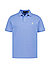 Polo-Shirt, Slim Fit, Baumwoll-Piqué, blau - blau-beige