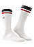 Socken, Baumwolle, offwhite - weiß-rot-navy