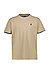 T-Shirt, Classic Fit, Baumwoll-Piqué, beige - dunkelbeige
