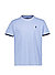 T-Shirt, Classic Fit, Baumwoll-Piqué, blau - blau