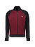 Trainingsjacke, Mikrofaser-Baumwolle, schwarz-bordeaux - schwarz-bordeaux