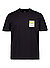 T-Shirt Plain, Baumwolle, schwarz - schwarz