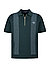 Zip-Polo, Baumwoll-Strick, dunkelgrün - dunkelgrün