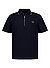 Zip-Polo, Baumwoll-Krepp, navy - navy