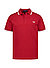 Polo-Shirt, Baumwoll-Piqué, rot - rot-schneeweiß
