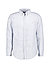 Hemd, Custom, Reines Leinen, Button-Down, weiß gestreift - weiß-blau